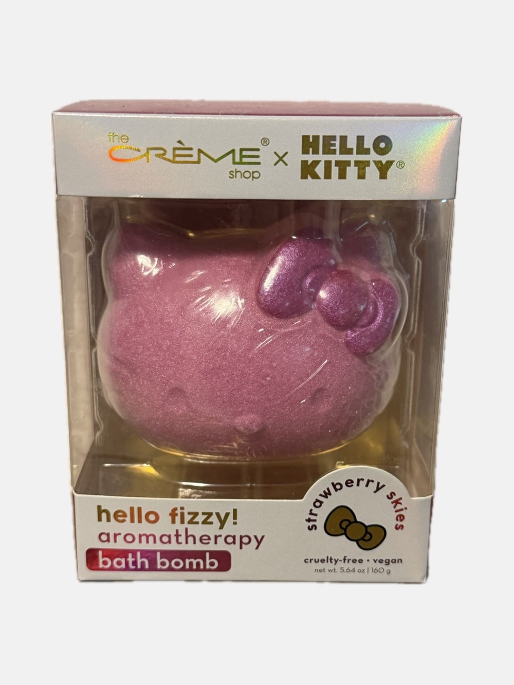 The Crème Shop x Hello Kitty Pink Strawberry Skies Bath Bomb